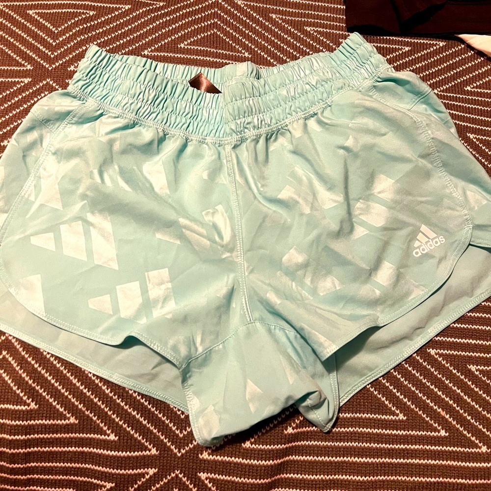 Adidas blue shorts 🤍💙🤍